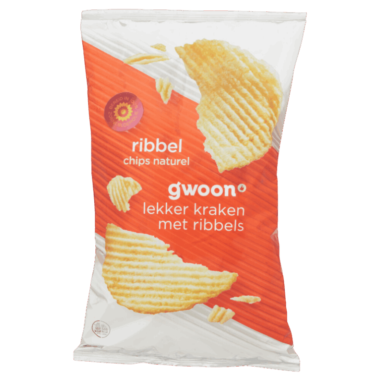 Gwoon - Ribbel Naturel Chips 250Gr