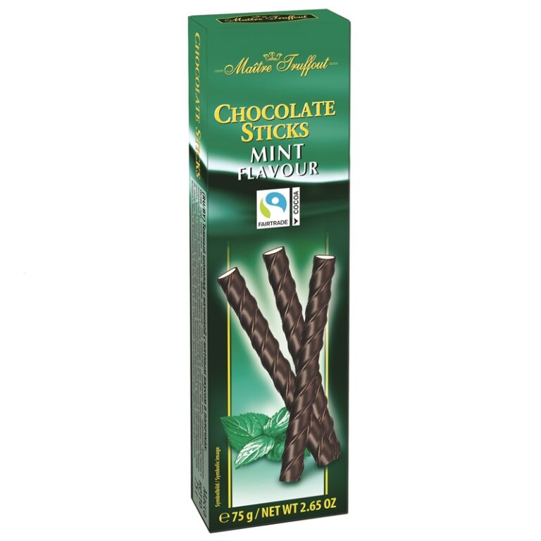 Maitre Truffout - Sticks Pure Chocolade Pepermunt 75Gr